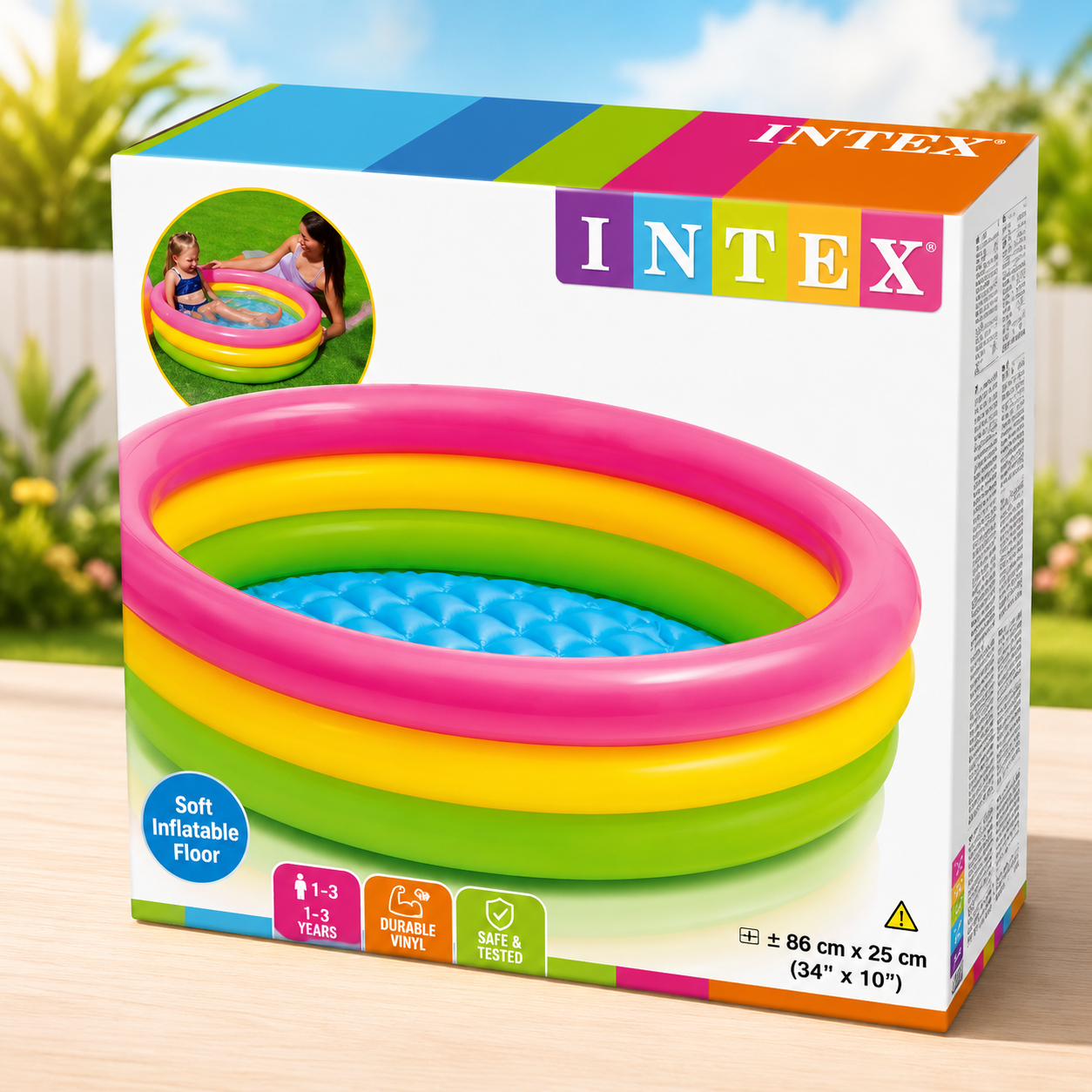 INTEX Sunset Glow Baby Pool – 24" x 8.5" — buy kids toys online in Pakistan | Toy Shoy