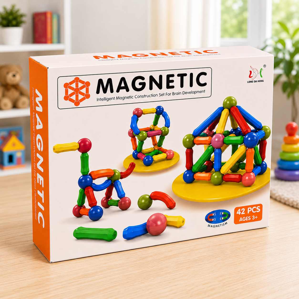 Magnetic Building Blocks Set – 42 Pieces Educational Construction Toy — buy kids toys online in Pakistan | Toy Shoy